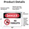 Signmission No Forklifts, 10 in W x Rectangle, Vinyl Decal OS-2PACK-DS-D-710-L-1467 - alternate 6